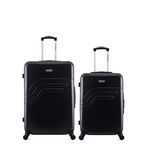 AMERICAN TRAVEL AMERICAN TRAVEL - LOT DE 2 - Valises grand format et weekend DETROIT. Coloris disponibles : Noir, Beige, Bleu, Gris, Rose