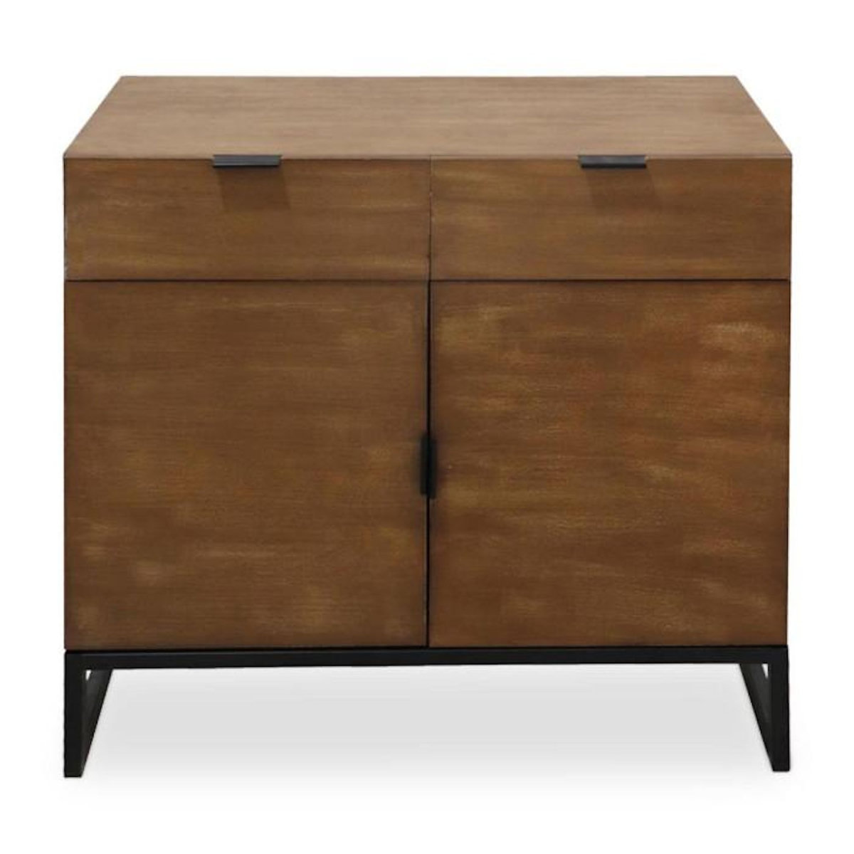 Paris Prix Commode 2 Tiroirs & 2 Portes  Bolta  79cm Chêne Clair