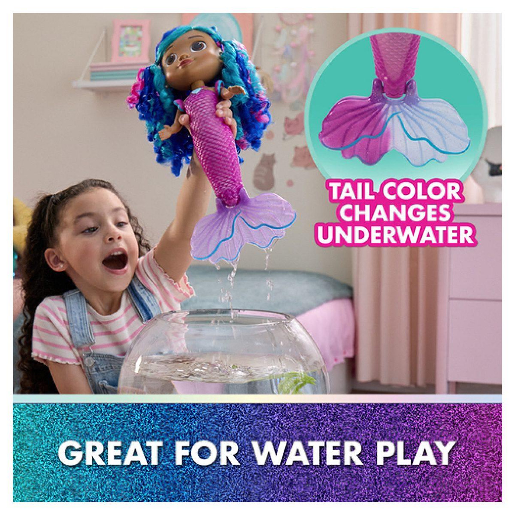 Voir la diapositive 4 : SpinMaster Poupee sirene a fonctions 35 cm - gabby et la maison magique - le film