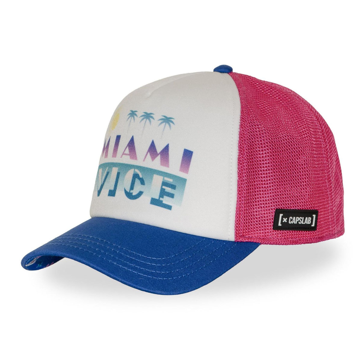 CAPSLAB Casquette trucker mousse avec filet Miami Vice Cops