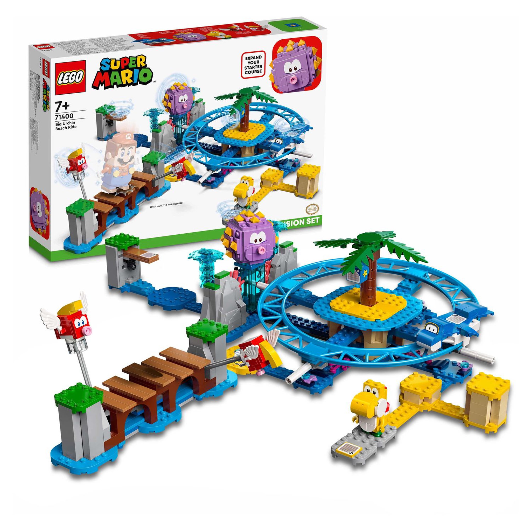 Voir la diapositive 2 : LEGO Super Mario 71400 Set d&rsquo;Extension La Plage Du Maxi-Oursin, Jeu de Construction