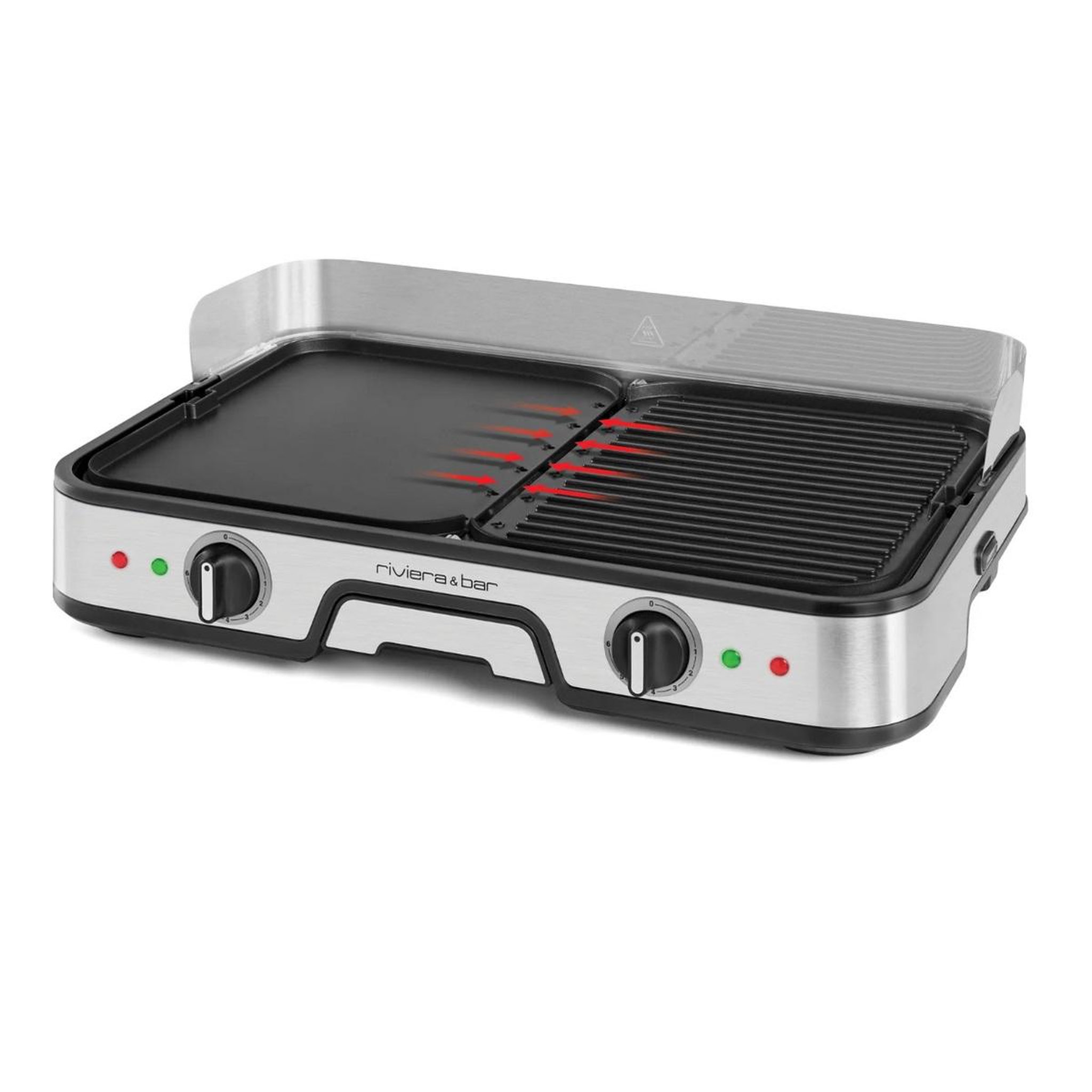 Voir la diapositive 4 : Riviera & Bar Plancha gril électrique 2000w 45.5x29 cm - QPL525