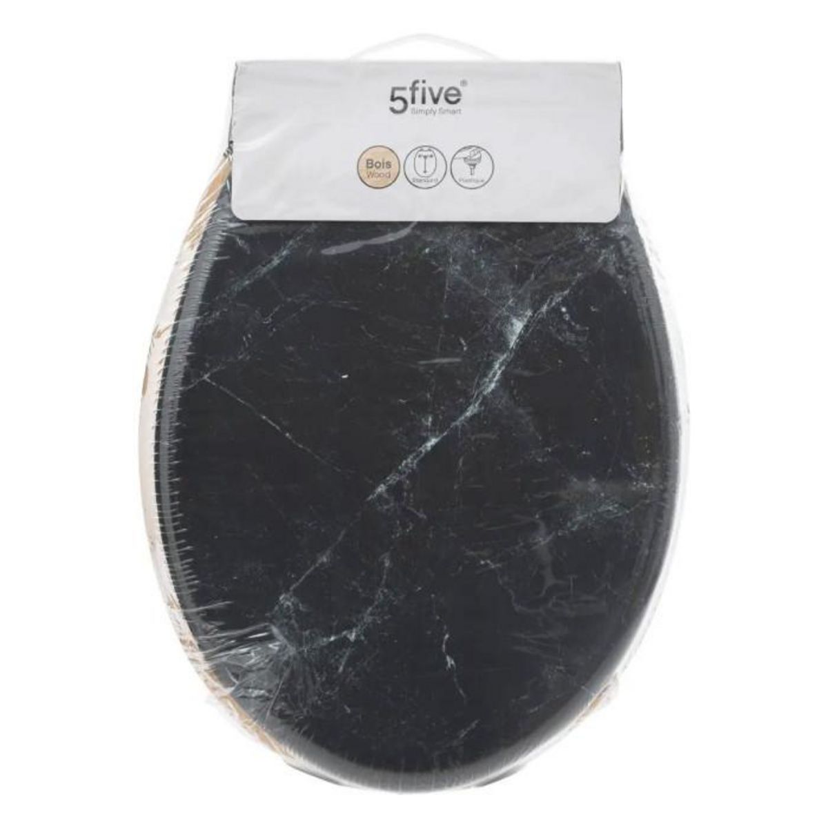 FIVE Abattant WC Imprimé Marbre  Léa  42cm Noir