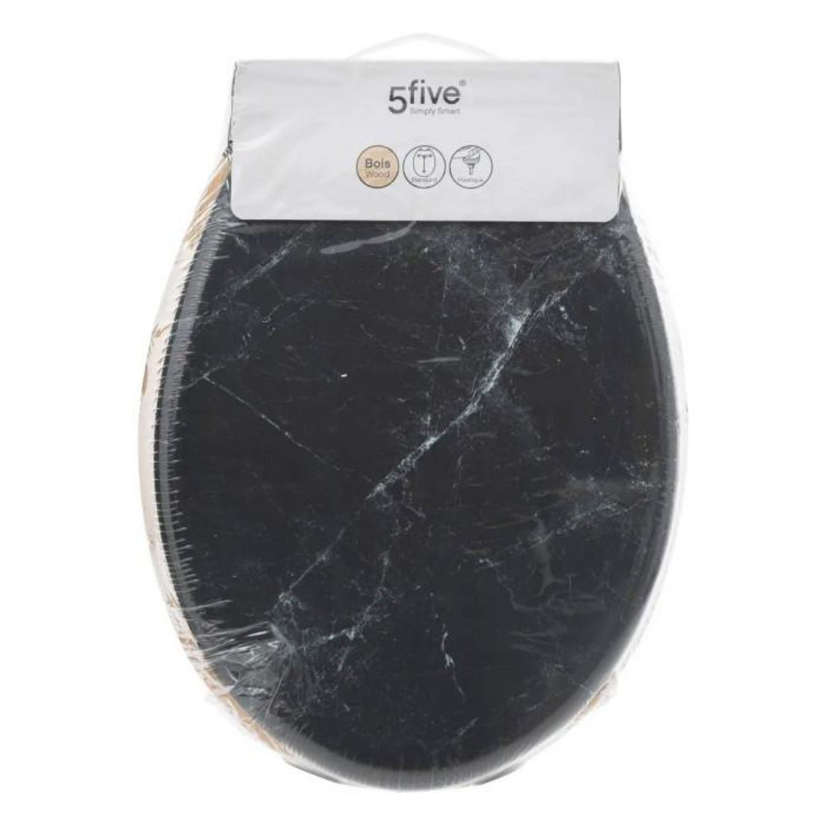 FIVE Abattant WC Imprimé Marbre  Léa  42cm Noir