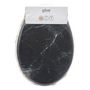 Voir la diapositive 4 : FIVE Abattant WC Imprimé Marbre  Léa  42cm Noir