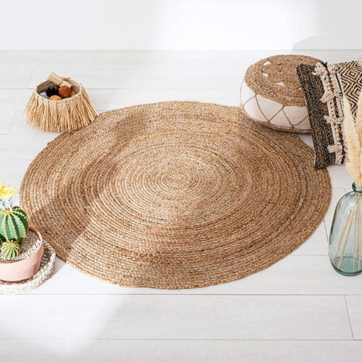 ATMOSPHERA Tapis jute naturel D120 cm