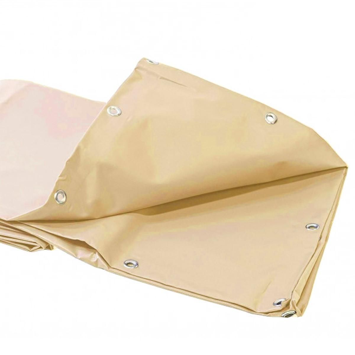 Univers du Pro Bâche Toiture 6 x 4 m Ivoire PVC résistance 640 g/m2 Haute Protection