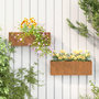 Voir la diapositive 1 : VIDAXL Jardinieres murales 2 pcs Rouille Acier corten 53x10x17 cm