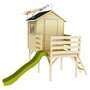 Voir la diapositive 3 : Soulet Cabane de jardin pour enfant avec toboggan - Bois - H2.49m - JOSEPHINE