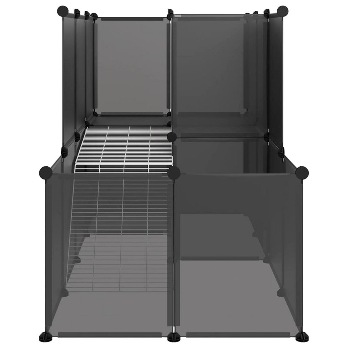 VIDAXL Cage pour petits animaux Noir 142x74x93 cm PP et Acier