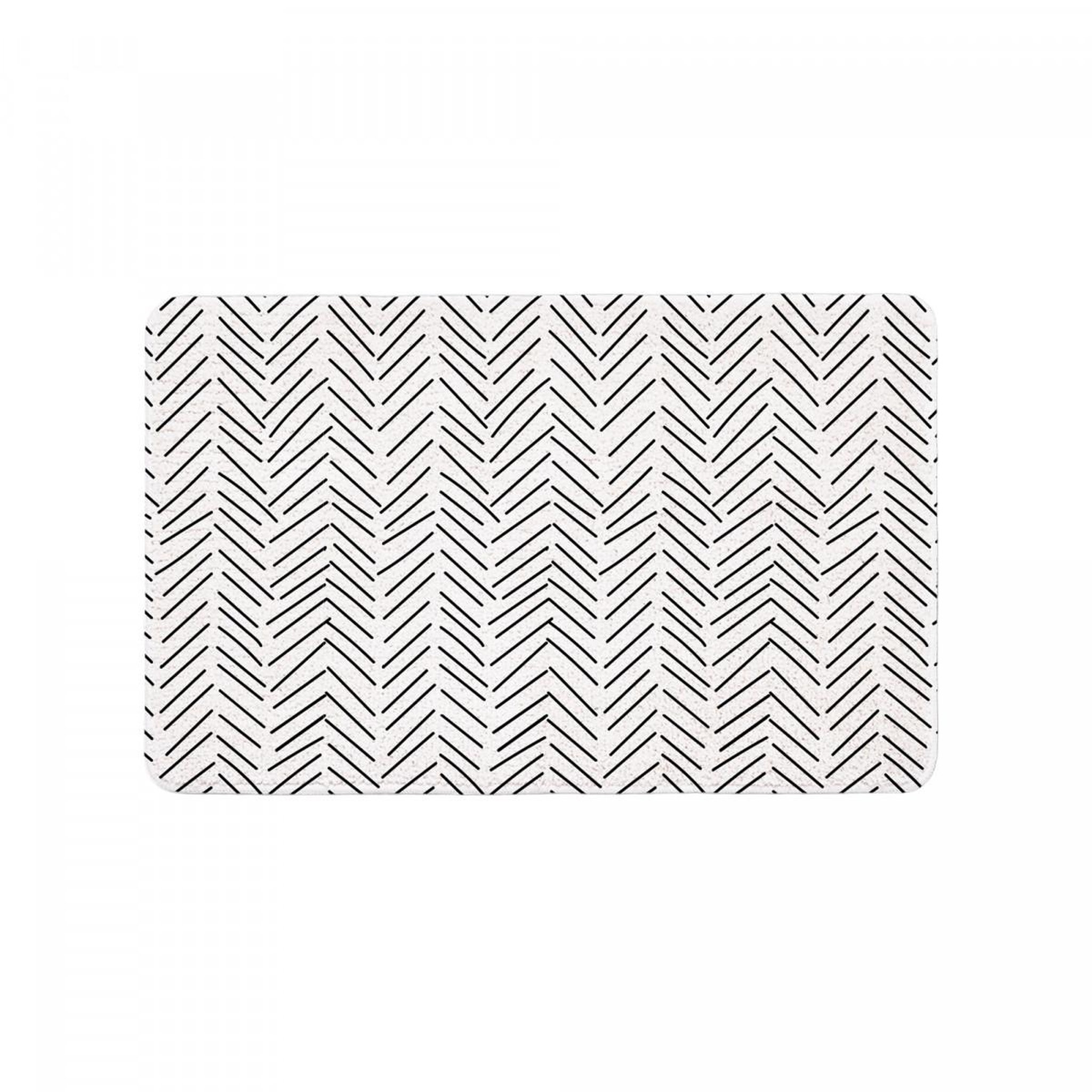 GUY LEVASSEUR Tapis de bain antidérapant imprimé chevron 50x80cm