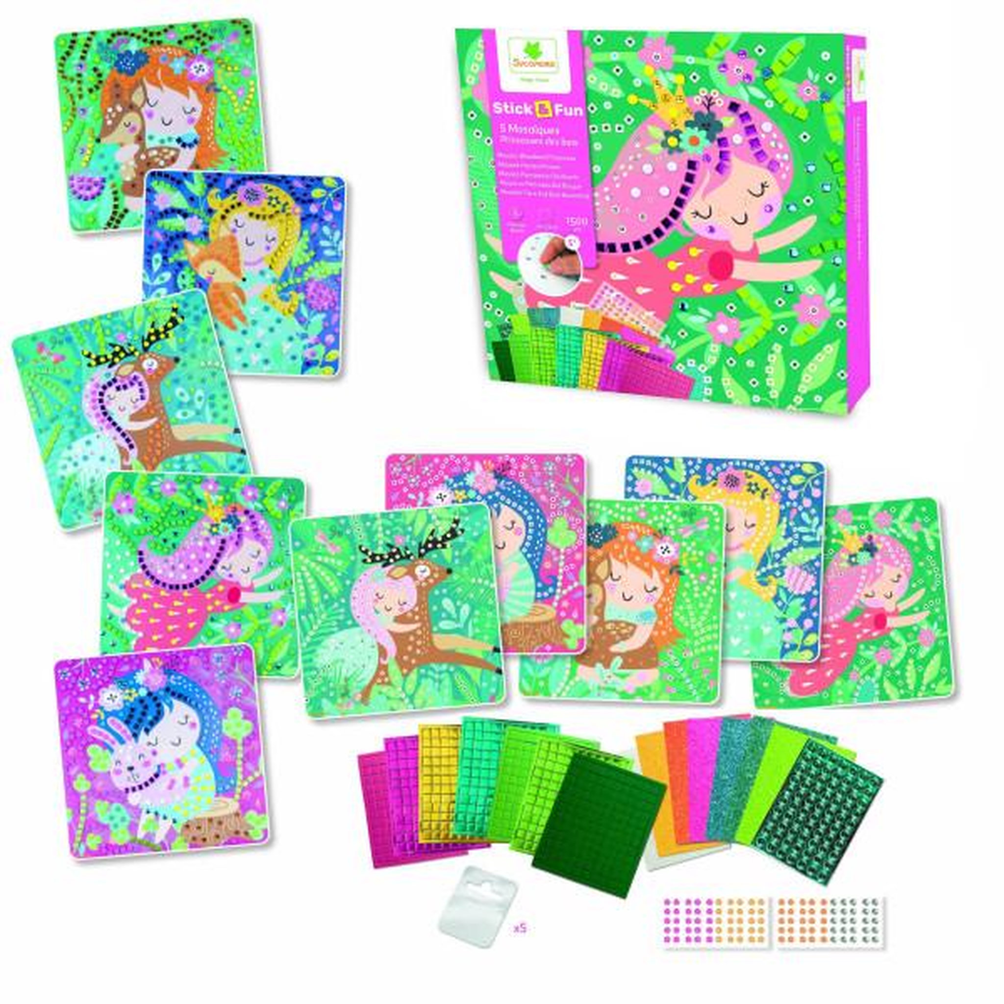 Voir la diapositive 2 : SYCOMORE Mosaiques - SYCOMORE - Stick'N Fun - Princesses des bois - Des 5 ans