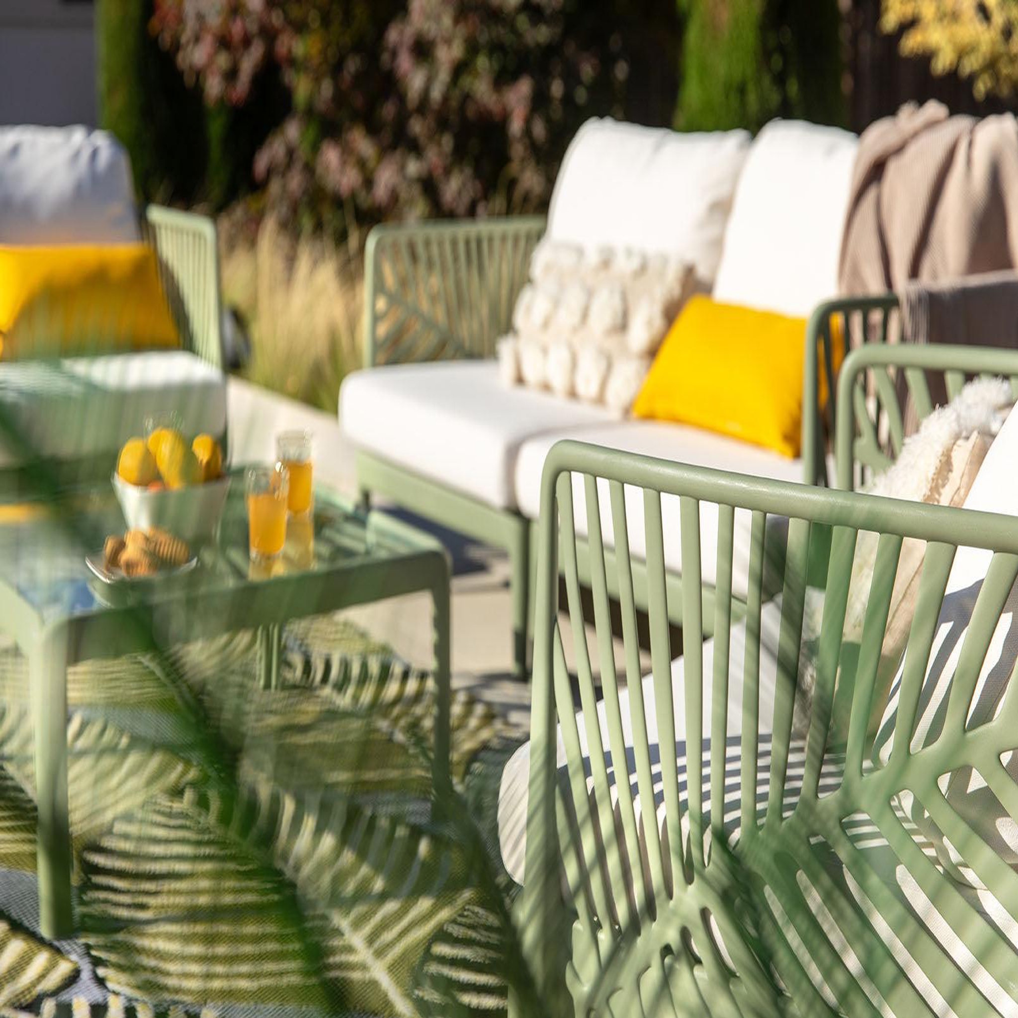 Voir la diapositive 4 : Jardiline HENDERSON - Salon de Jardin en résine PP 50% recyclé avec coussin