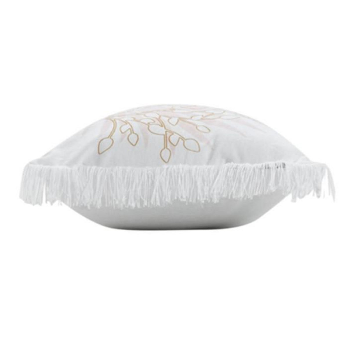 Paris Prix Coussin Déco à Franges  Tasya  30x50cm Blanc