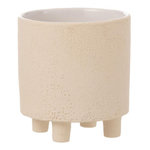 Paris Prix Cache-Pot Déco en Céramique  Sable  16cm Beige