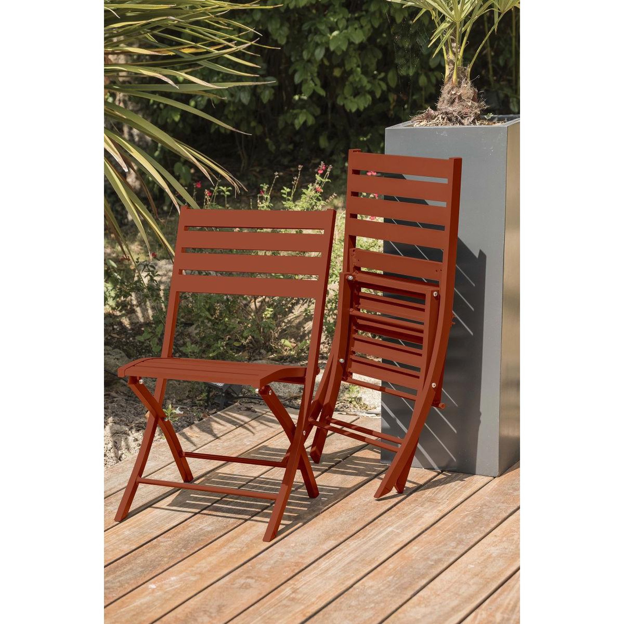 Voir la diapositive 4 : Paris Prix Chaise de jardin pliante  marius  82cm terracotta
