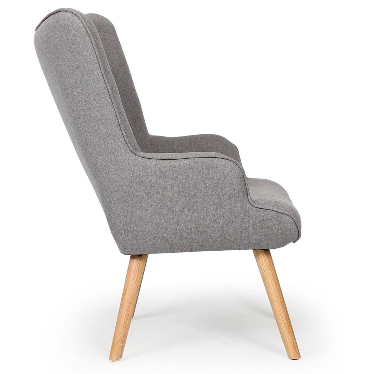 Paris Prix Fauteuil & Pouf Scandinave  Orle  98cm Gris Clair