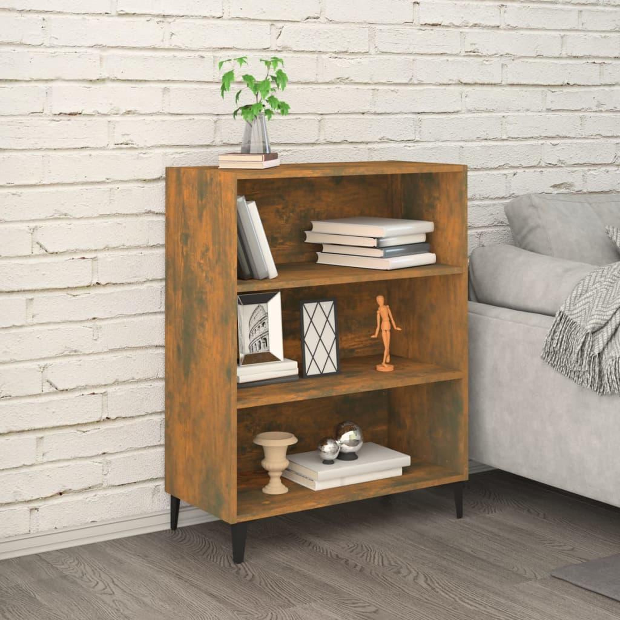 VIDAXL Buffet Chene fume 69,5x32,5x90 cm Bois d'ingenierie