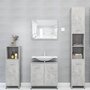 VIDAXL Ensemble de meubles de bain 3 pcs Gris beton Agglomere
