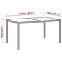 Voir la diapositive 5 : VIDAXL Table de jardin 150x90x75 cm Verre trempe/resine tressee Beige