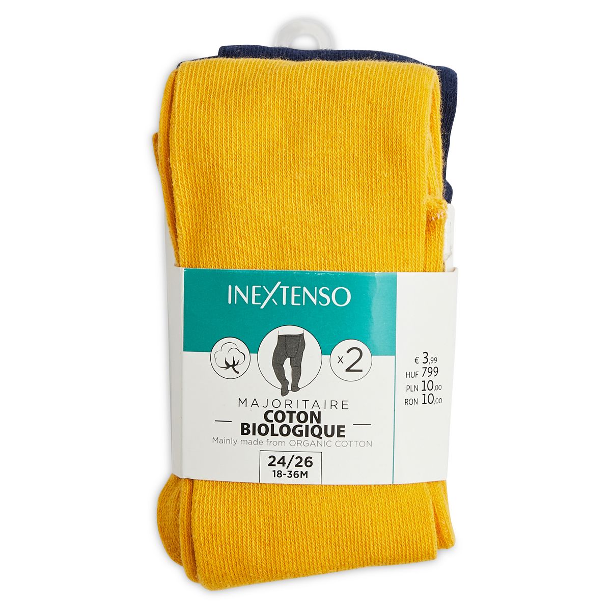 IN EXTENSO Lot de 2 paires de collants bébé fille