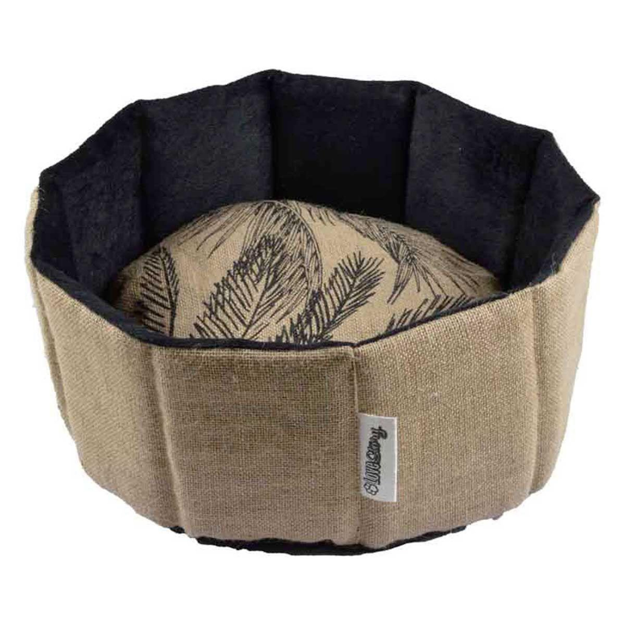 Voir la diapositive 1 : LOVE STORY Panier pour chien & chat  bahia  48cm beige & noir