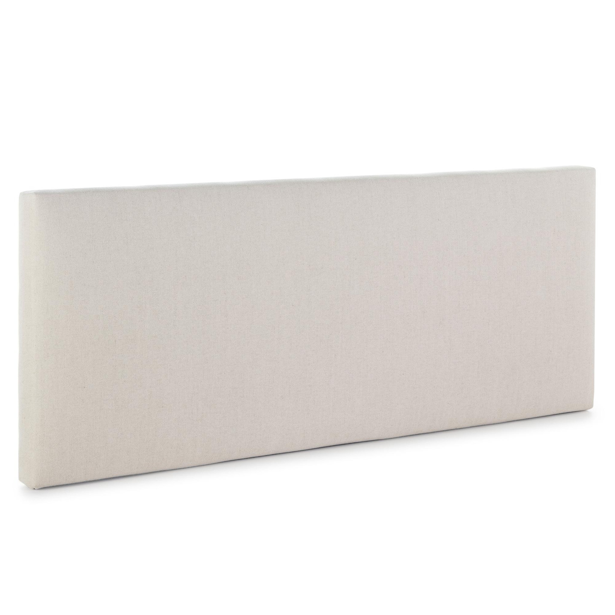 MARCKONFORT Tête de lit tapissée Tagomago 140x60 cm de Lin Naturel, 8 cm d'épaisseur