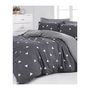 Voir la diapositive 3 : GENERIQUE Parure de lit - 1 housse de couette 220 x 240 cm + 2 taies d'oreiller 60 x 60 cm - 65% coton, 35% polyester - Gris
