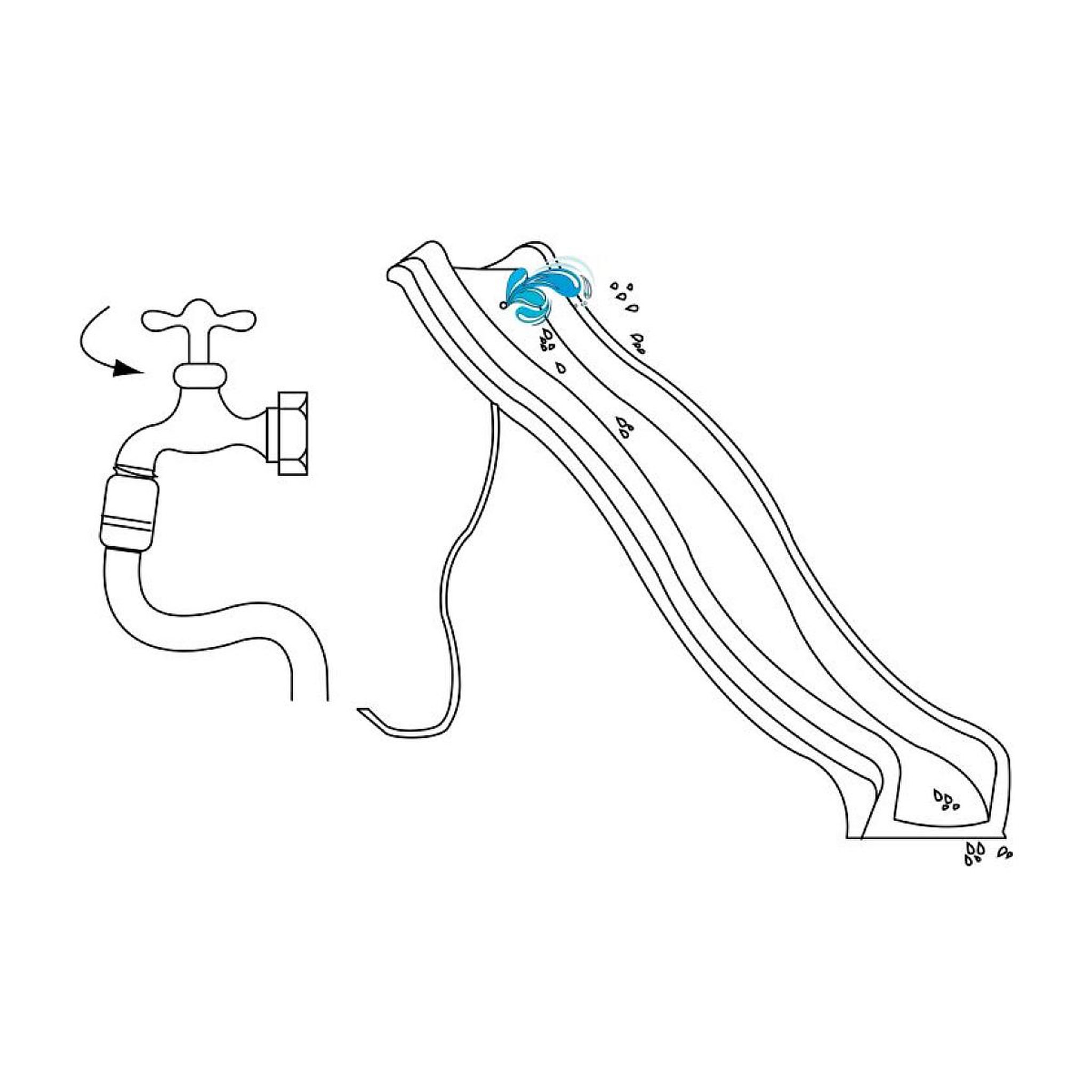 Voir la diapositive 2 : Axi House Toboggan à Eau - Crème - 220cm