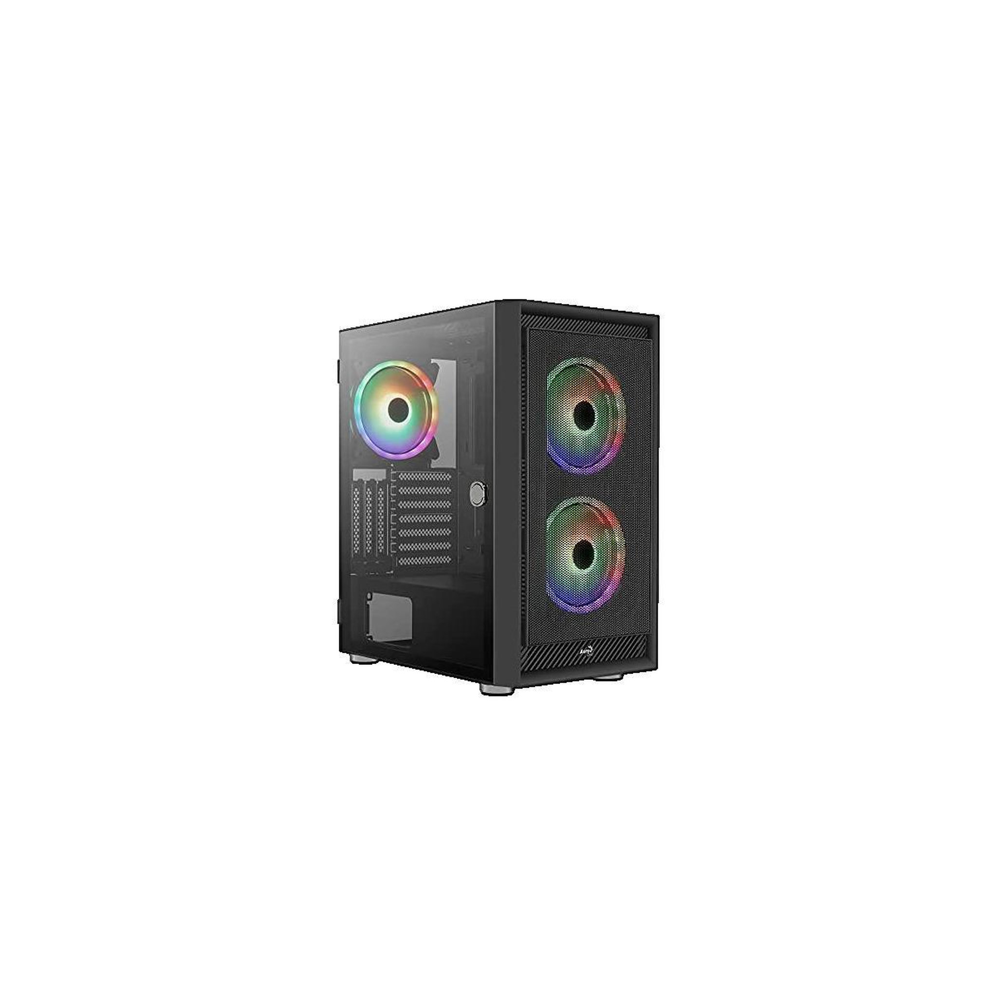 Voir la diapositive 2 : Aerocool Boîtier Aerocool Graphite V3 avec ventilateurs ARGB 14 cm