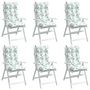Voir la diapositive 4 : VIDAXL Coussins de chaise a dossier haut lot de 6 modele de feuille