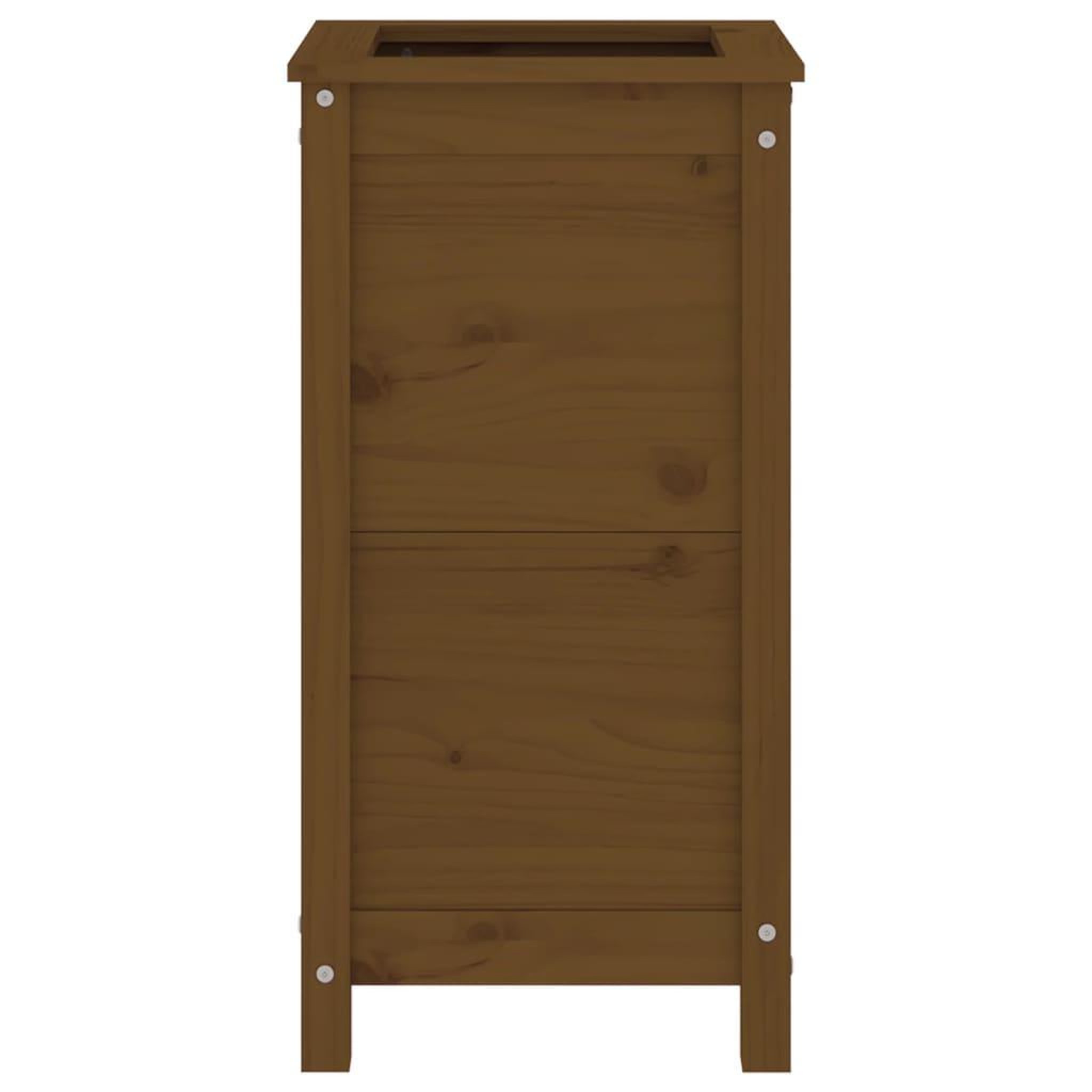 Voir la diapositive 5 : VIDAXL Jardiniere marron miel 40x40x78 cm bois massif de pin