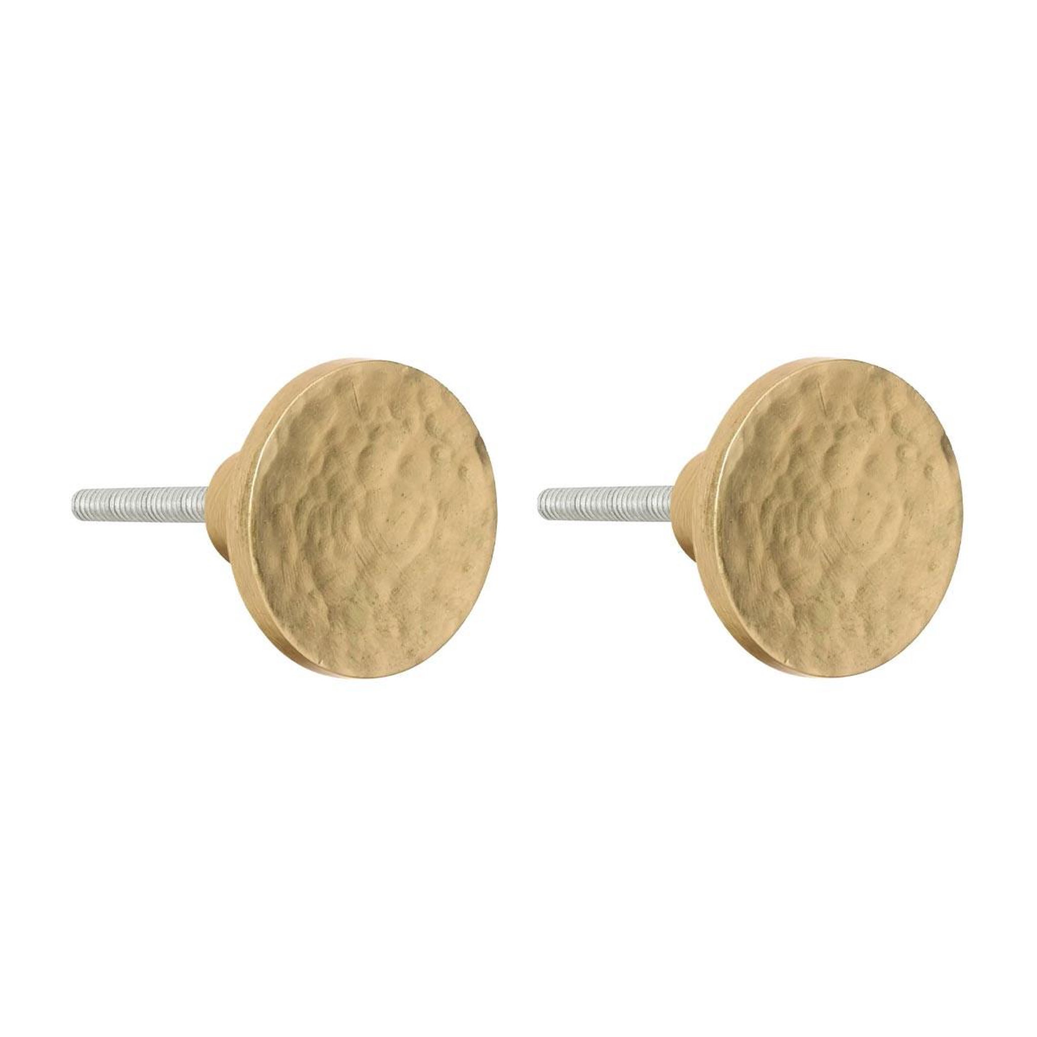 ATMOSPHERA Lot de 2 boutons de meuble  noa  3cm or
