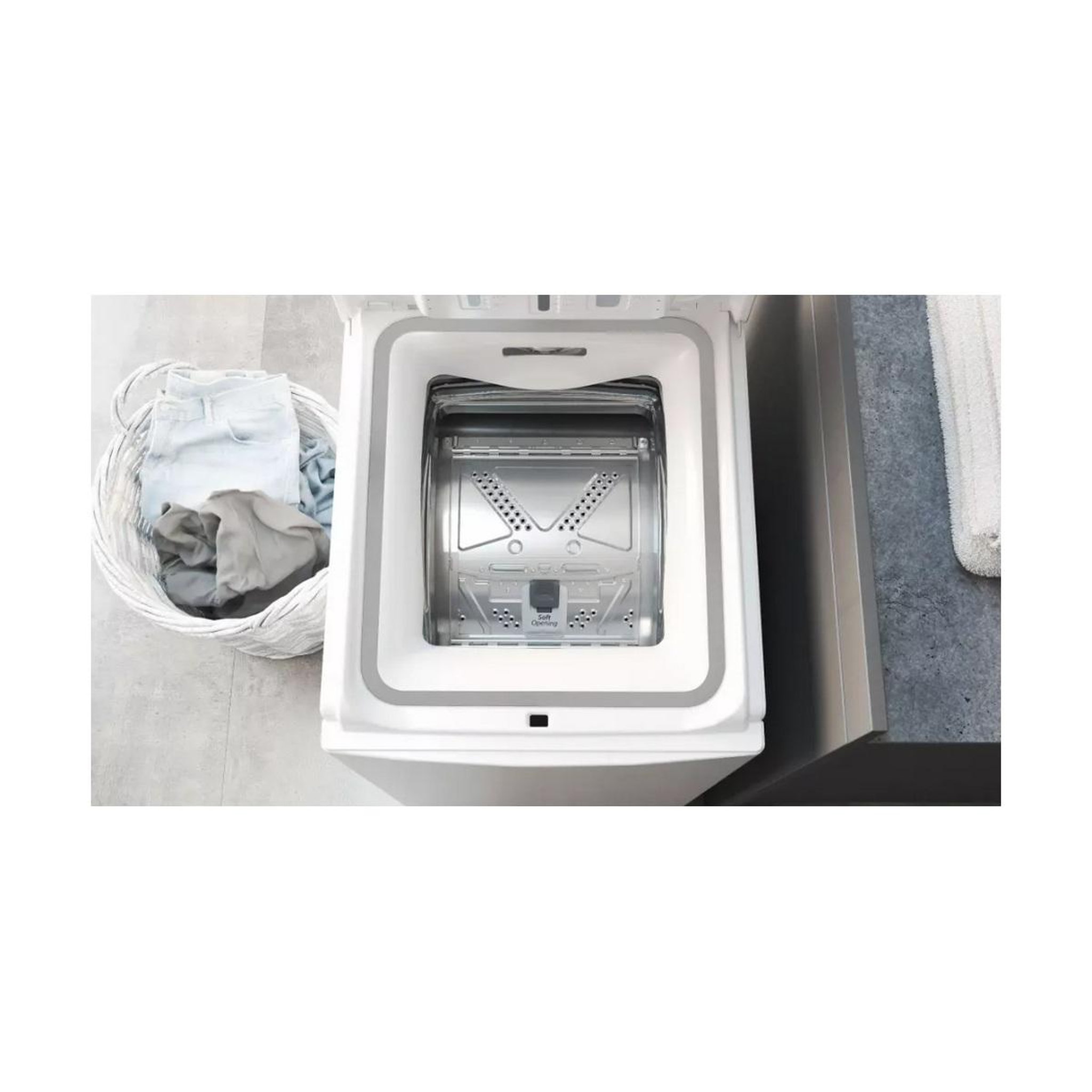 Voir la diapositive 6 : HOTPOINT Lave-linge top 6kg 1200 tours/min - CWMTG6241FRN