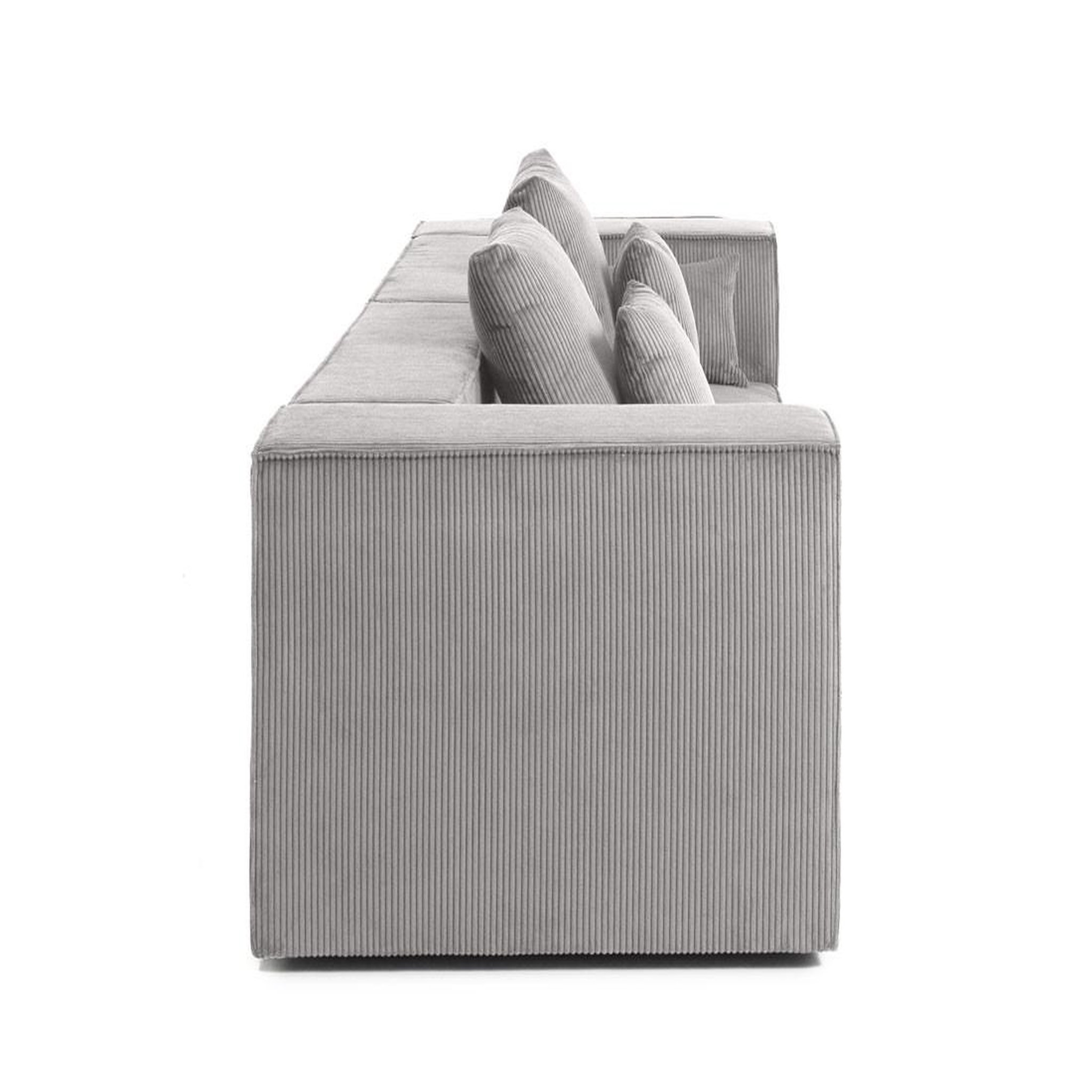 Voir la diapositive 3 : BEST MOBILIER Colombine - canapé modulable droit - 2 places - en velours côtelé