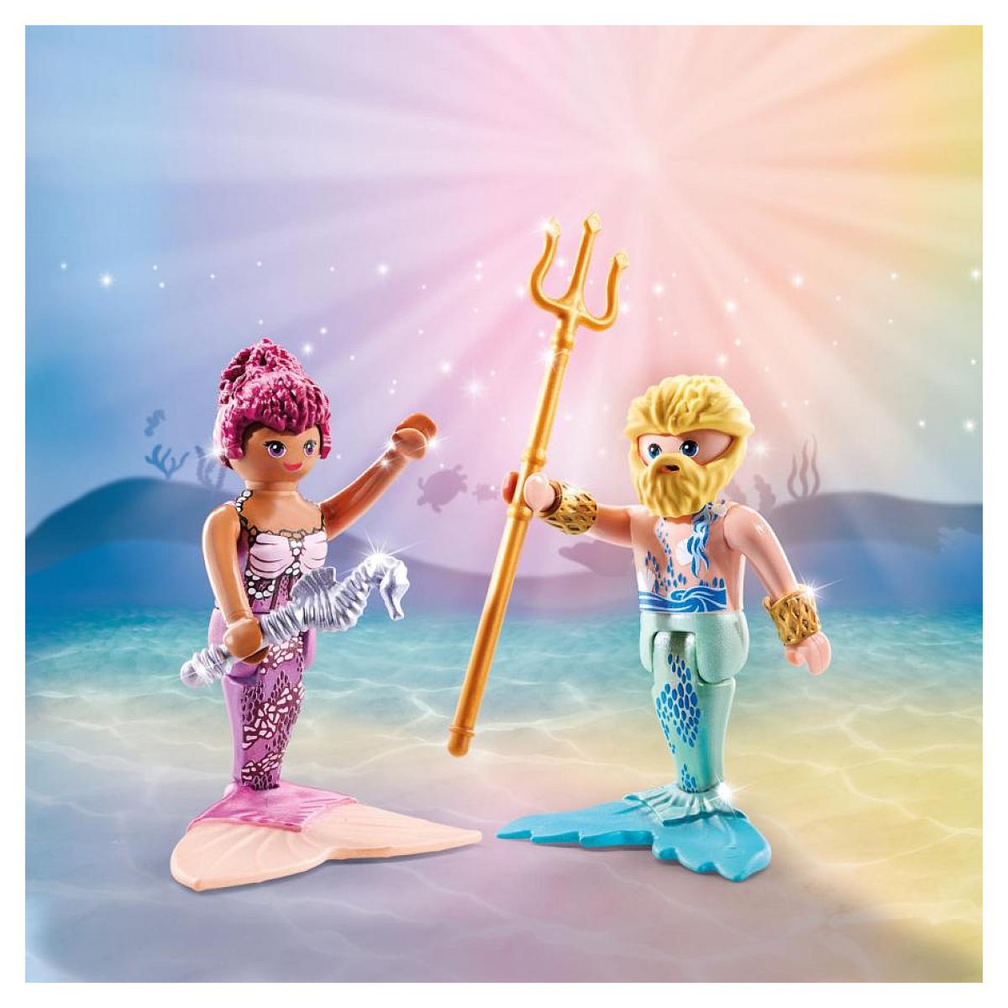 Voir la diapositive 3 : PLAYMOBIL 71799 Sirene et triton avec sceptre et trident
