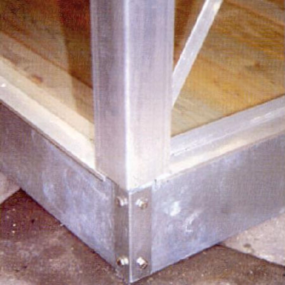 Embase en acier galvanisé