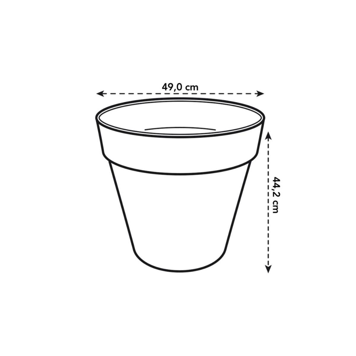 ELHO Pot de fleurs rond Loft Urban avec roues Ø 50 x H.44 cm - Blanc