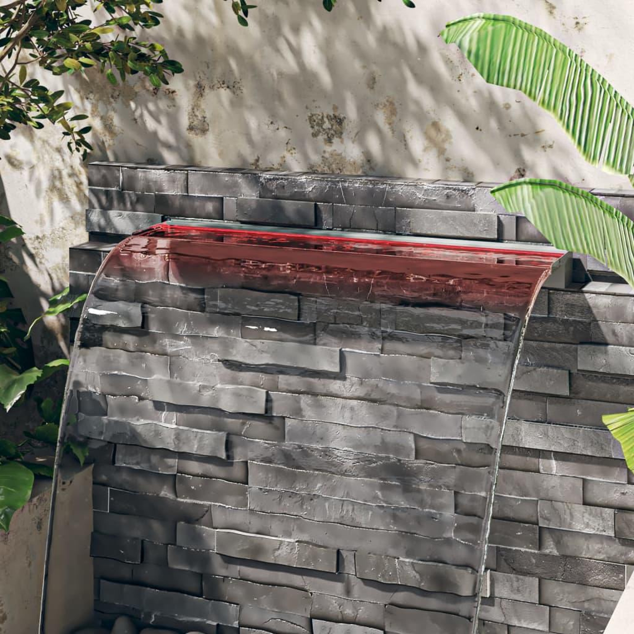 Voir la diapositive 4 : VIDAXL Deversoir pour cascade avec LED RVB Inox 108 cm