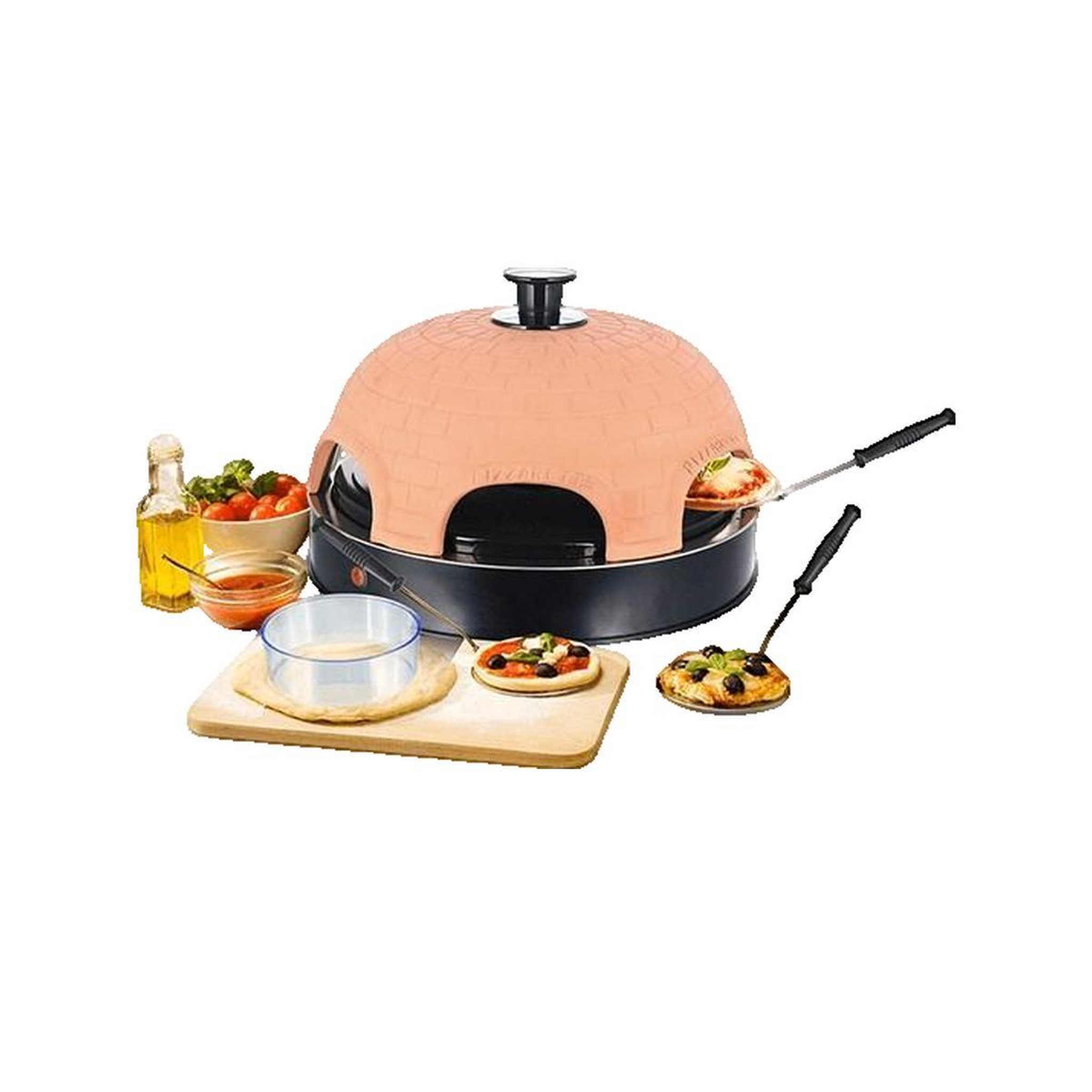 Voir la diapositive 3 : EMERIO Four à pizza Emerio PO-115984 avec capacité 6 mini-pizzas