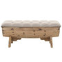 Voir la diapositive 4 : VIDAXL Banc de rangement Bois massif et tissu 103 x 51 x 44 cm