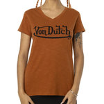 VON DUTCH T shirt  Femme Von Dutch Slub. Coloris disponibles : Orange