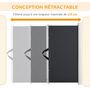 Voir la diapositive 5 : PAWHUT Barrière de sécurité barrière animaux rétractable automatique 1,15L x 0,83H m teslin métal gris