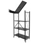 Voir la diapositive 5 : Paris Prix Étagère Pliable en Métal  4 Niveaux  127cm Noir
