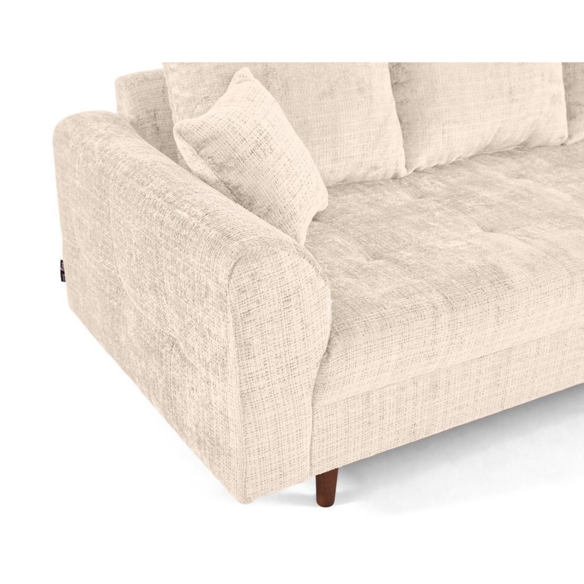 LISA DESIGN Rune - canapé droit 3 places en velours texturé