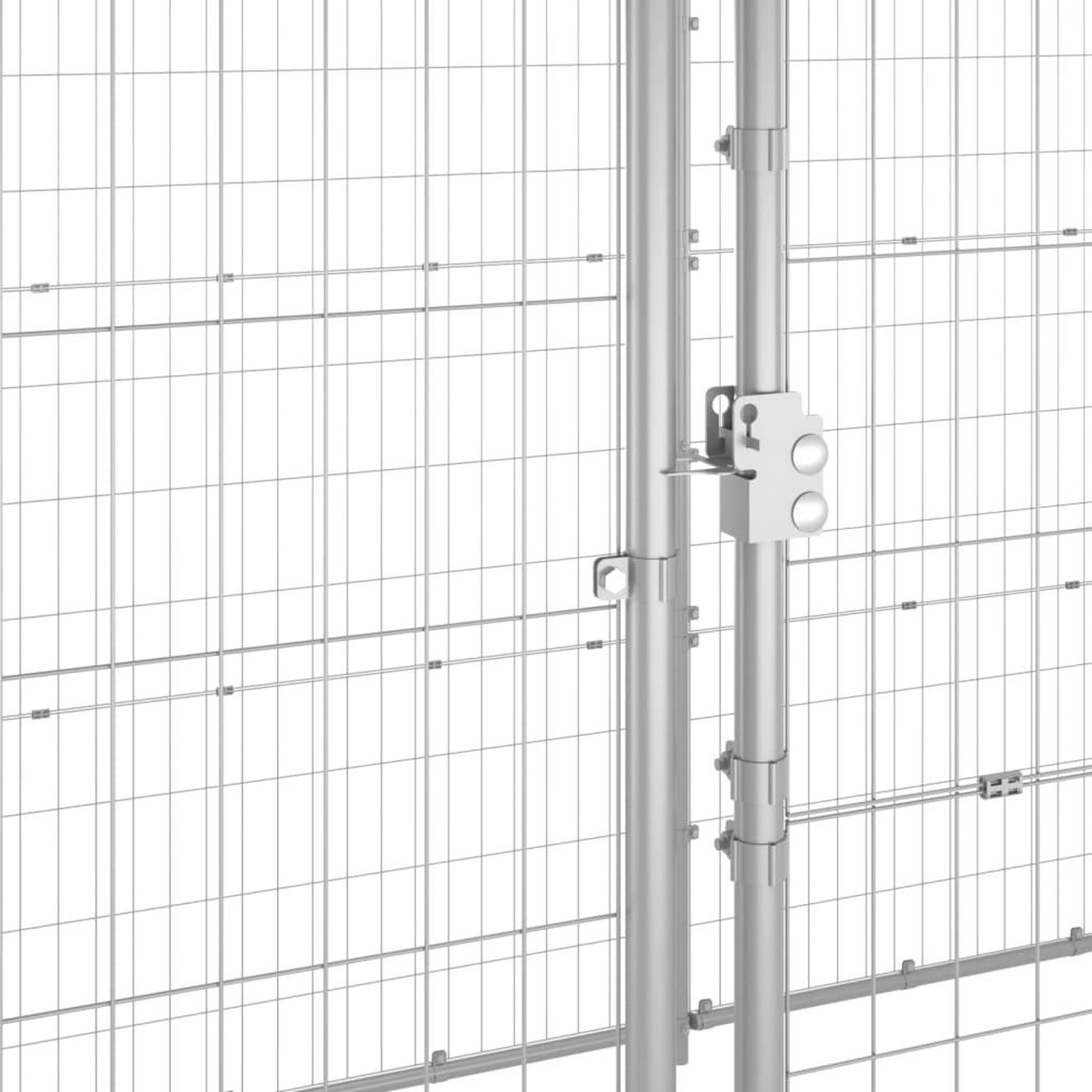 Voir la diapositive 5 : VIDAXL Chenil exterieur Acier galvanise avec toit 26,62 m²