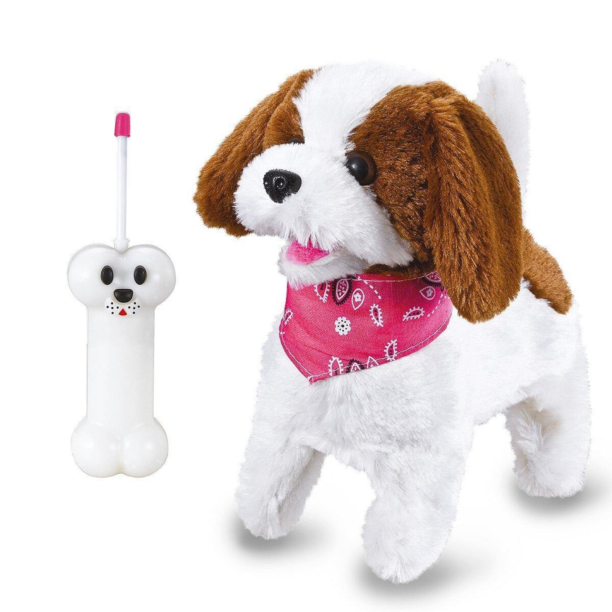 Jamara Lucky rc chien en peluche blanc/marron 27mhz