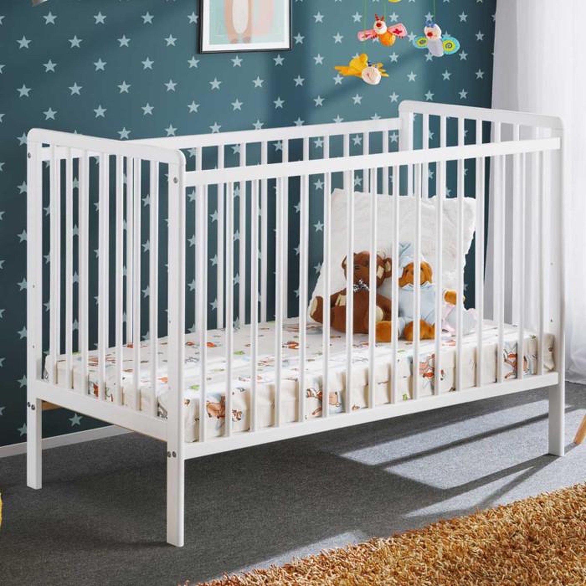 Paris Prix Lit Bébé & Matelas  Cypi  60x120cm Blanc