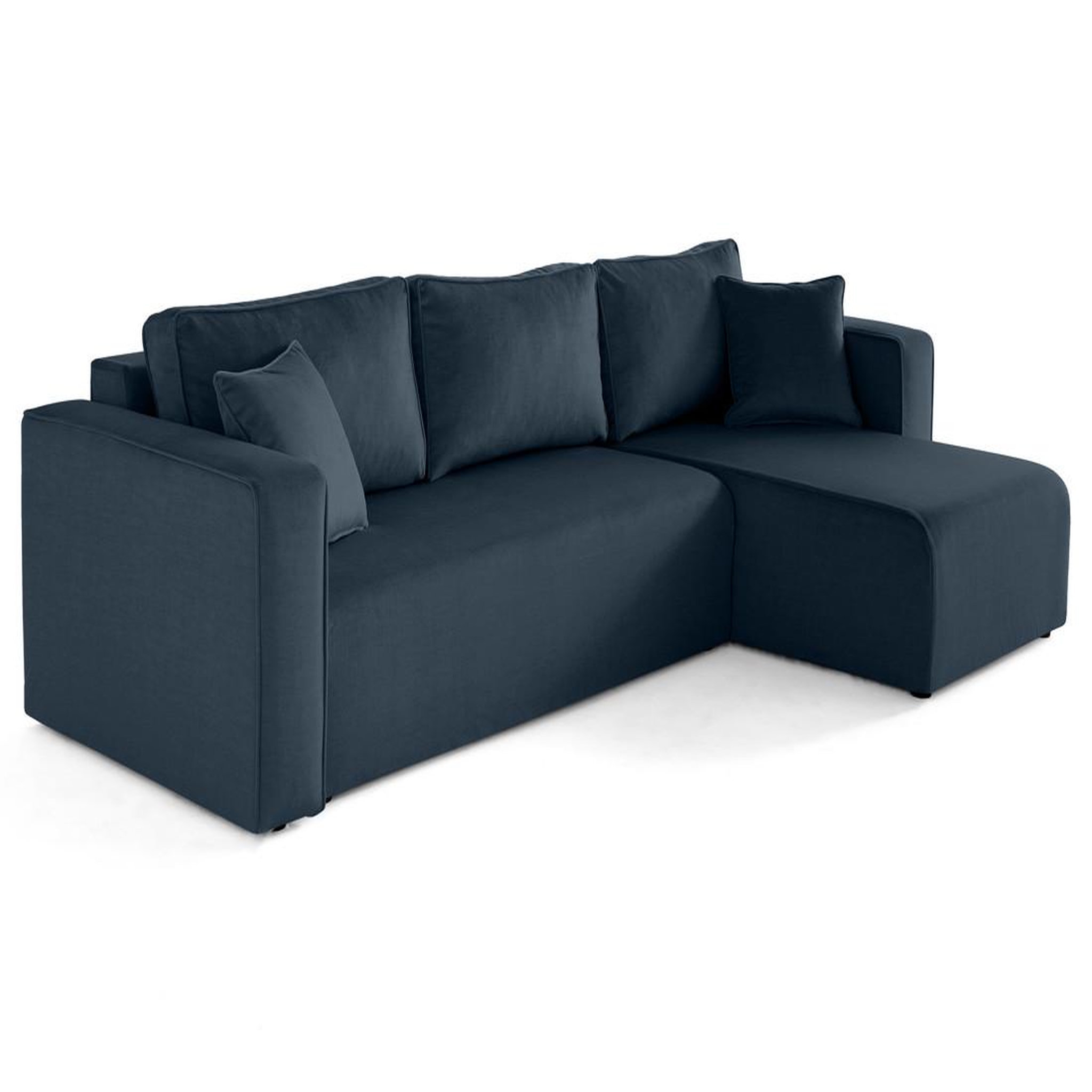 Voir la diapositive 3 : BEST MOBILIER Topaze - canapé d'angle déhoussable réversible 4 places en velours
