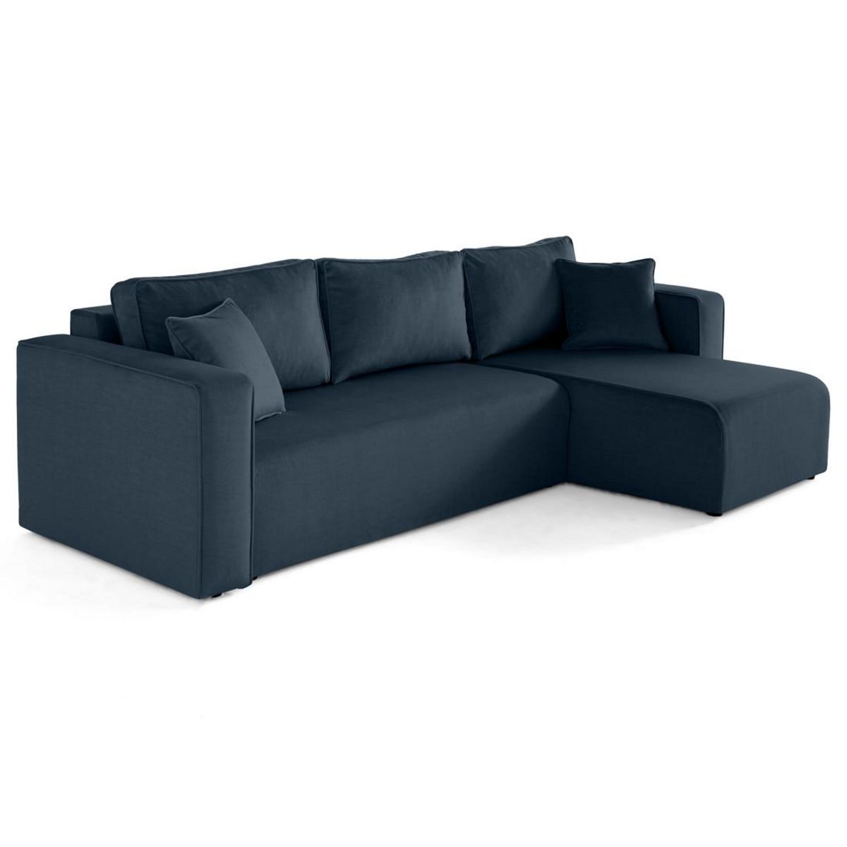 BEST MOBILIER Topaze - canapé d'angle déhoussable réversible 4 places en velours